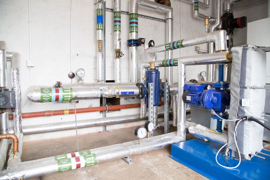 commercial heating installation